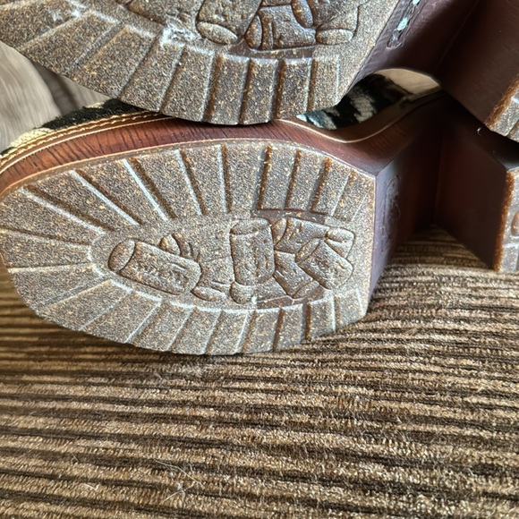 Korks Kork Ease Lori Slip On Fabric Aztec Clog Mule Block Heel Platform Shoe 8.5 - Picture 8 of 13